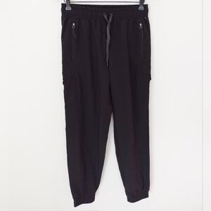 Outdoor Supply Pants Small Black High Rise Drawstring Pockets